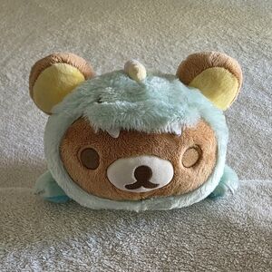 Rilakkuma San-X Original Plays with Dino Laydown Series Plush, GUC - Soft Green